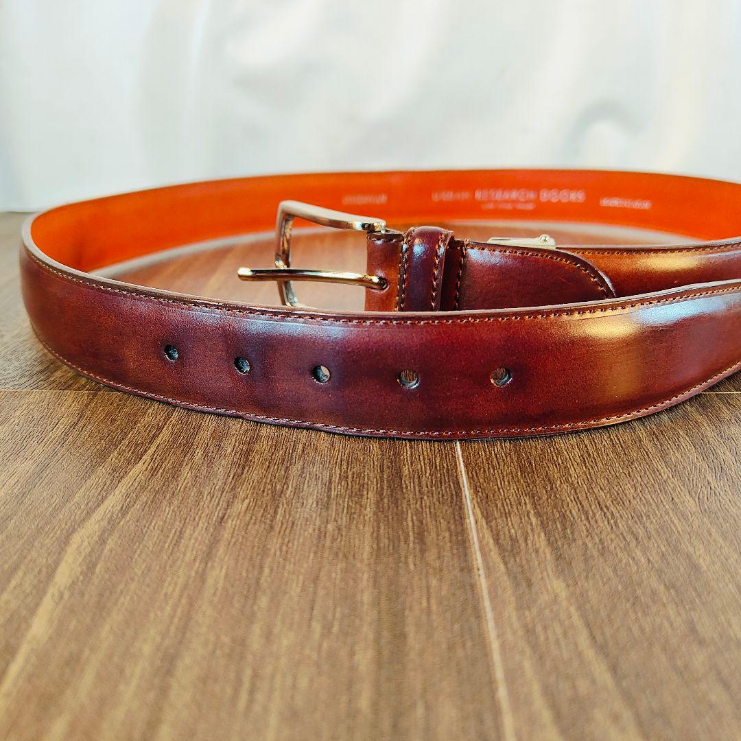 【極艶極上品】アーバンリサーチ　高級ドレスベルト バーガンディ馬革　日本製正規品