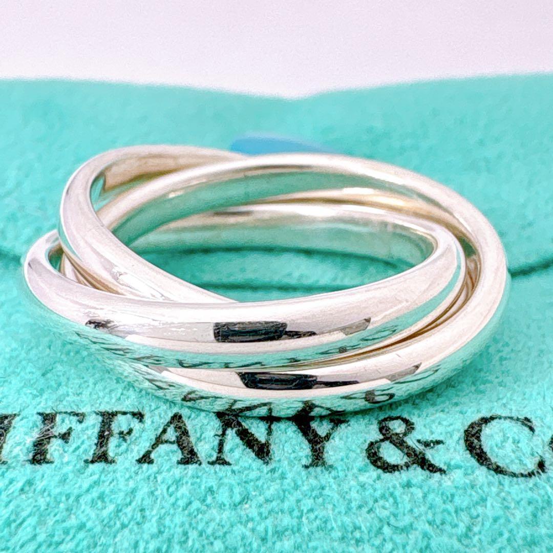 極美品 オールドティファニー トリニティ リング 12.5号 シルバー925