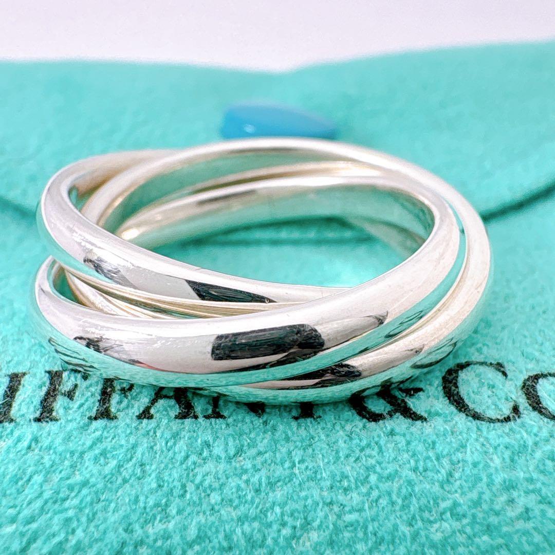 極美品 オールドティファニー トリニティ リング 12.5号 シルバー925