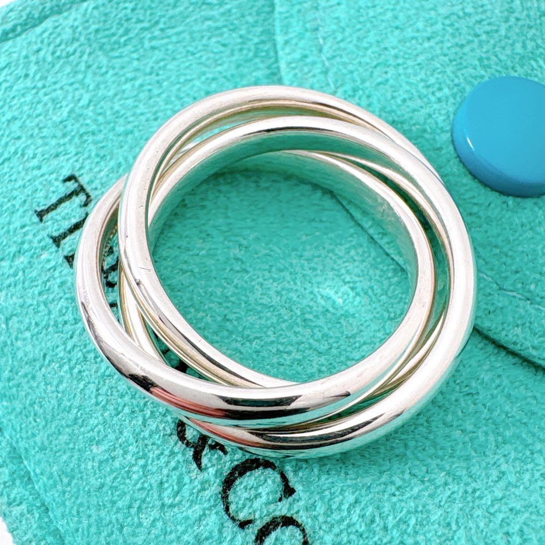 極美品 オールドティファニー トリニティ リング 12.5号 シルバー925