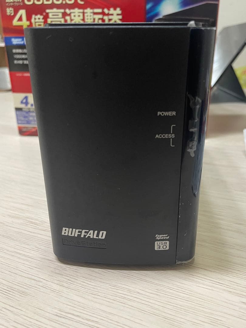 【ほぼ新品】BUFFALO 外付けHDD 4TB HD-WLU3/R1J