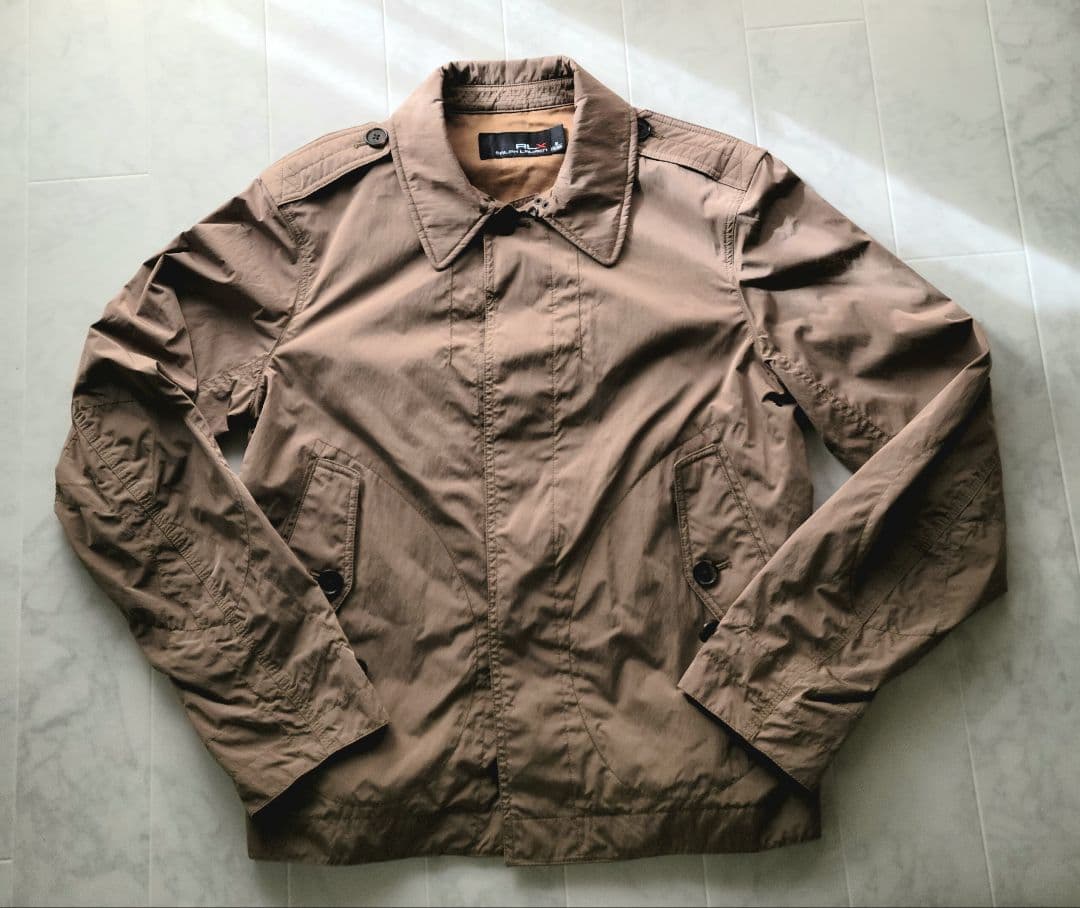 RLXRalphLorenラルフローレンメンズナイロンライトジャケットMベージュ