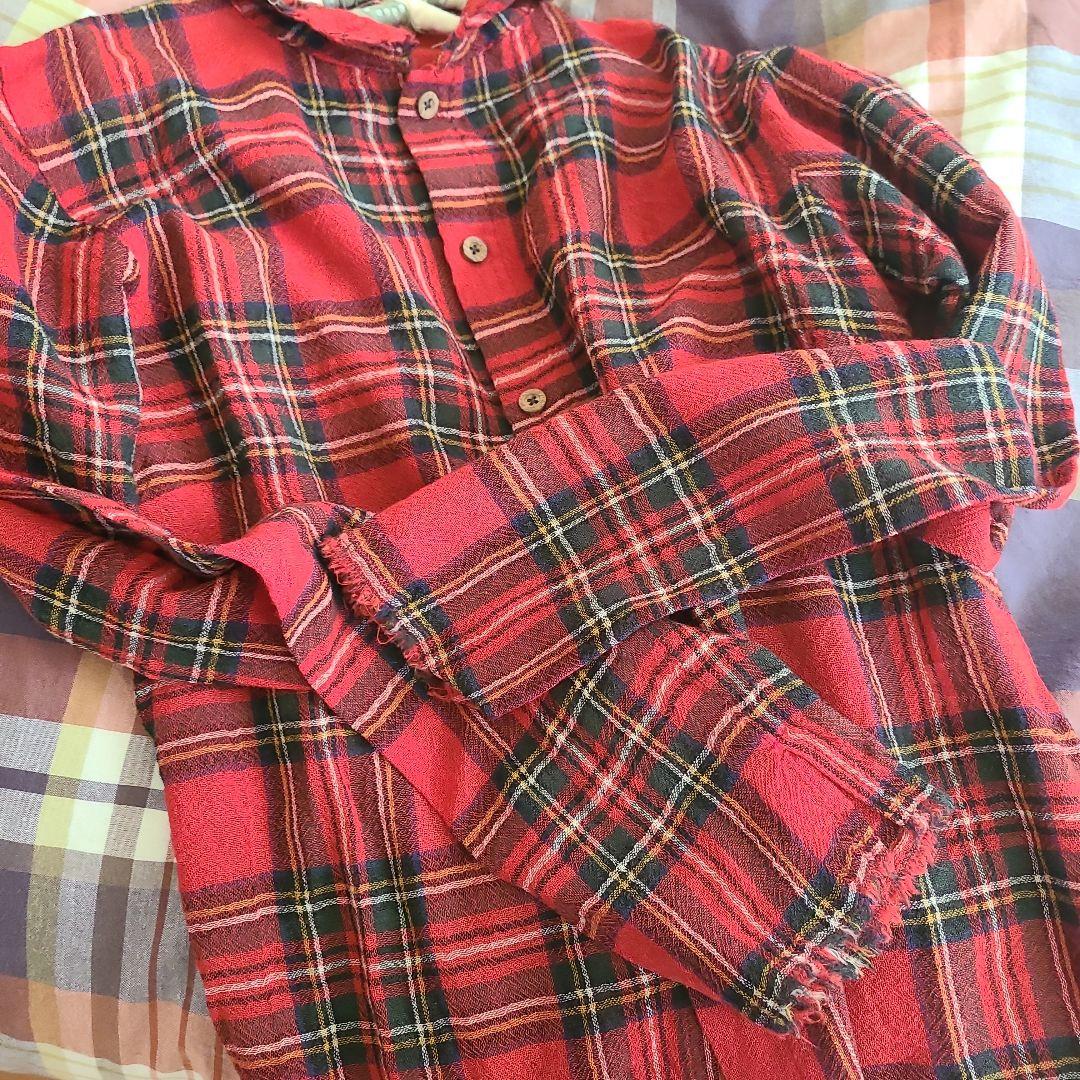 【美品】45rpm ◡̈ シャツ　タータンチェック