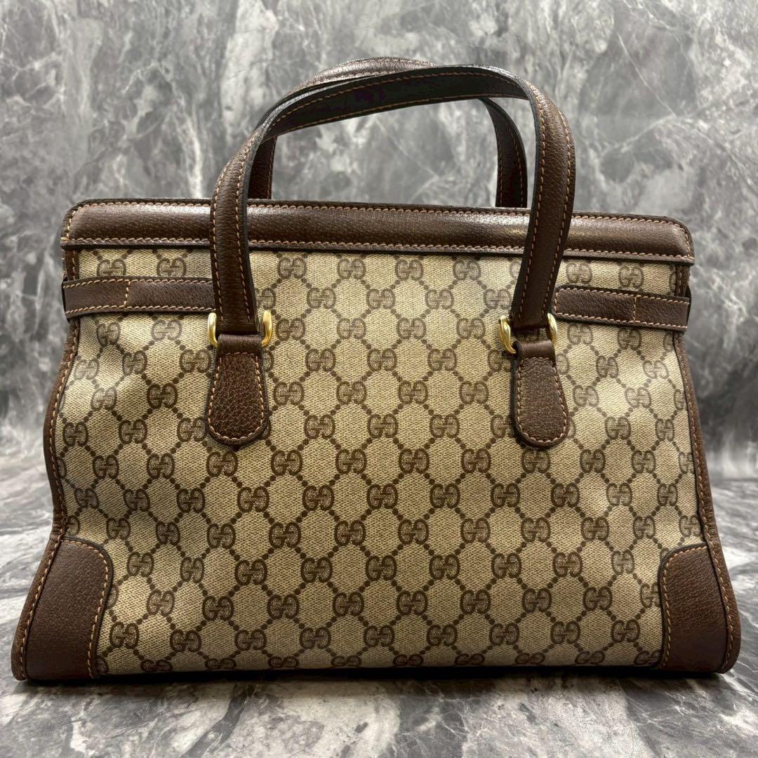 ✨希少✨GUCCI GG ハンドバッグ ベージュ ブラウン レザー ゴールド金具