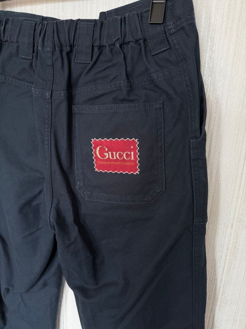 カプリコ垢【美品】GUCCI LOGO PATCH LOOSE PANT