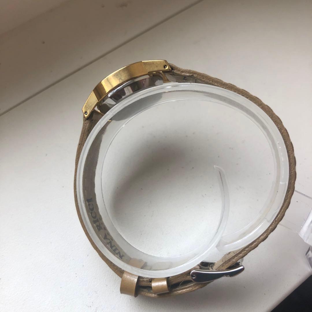 OMEGA De Ville クォーツ 時計 レザーベルト　稼働品　ビンテージ