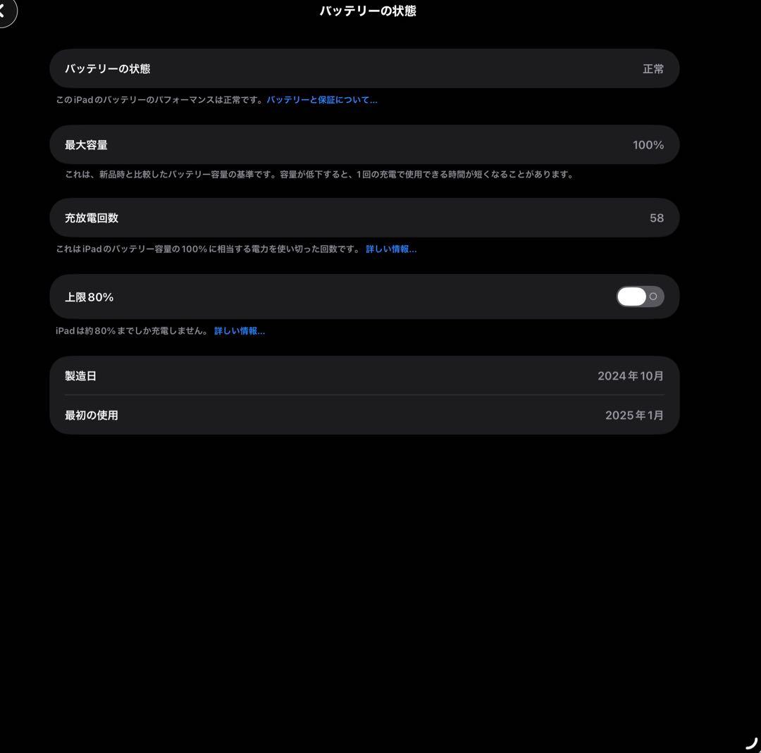 13インチ iPad Air（M2）Wi-Fiモデル 128GB ブルー