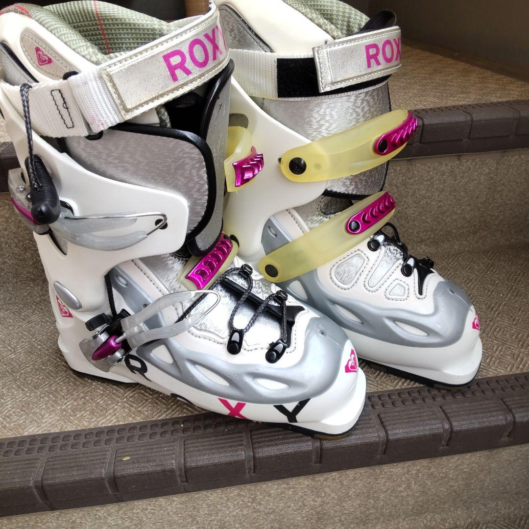 ロキシー ROXY レディースブーツ　ホワイト✕ピンク　24cm