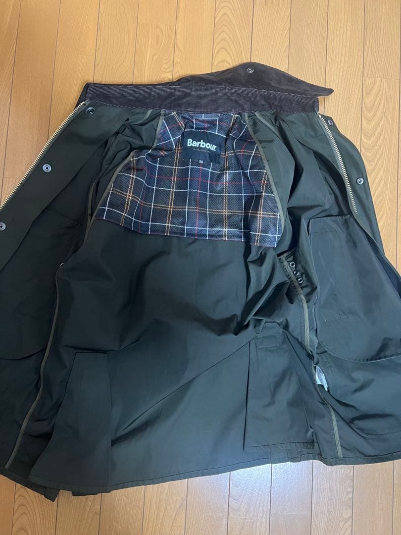 バブアービデイル　クラシックフィット　ポリエステルコットンピーチスキンジャケット