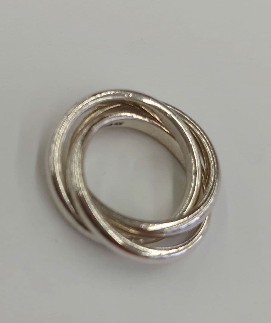 た*き様 美品 TIFFANY ティファニー トリニティ シルバーリング　約11