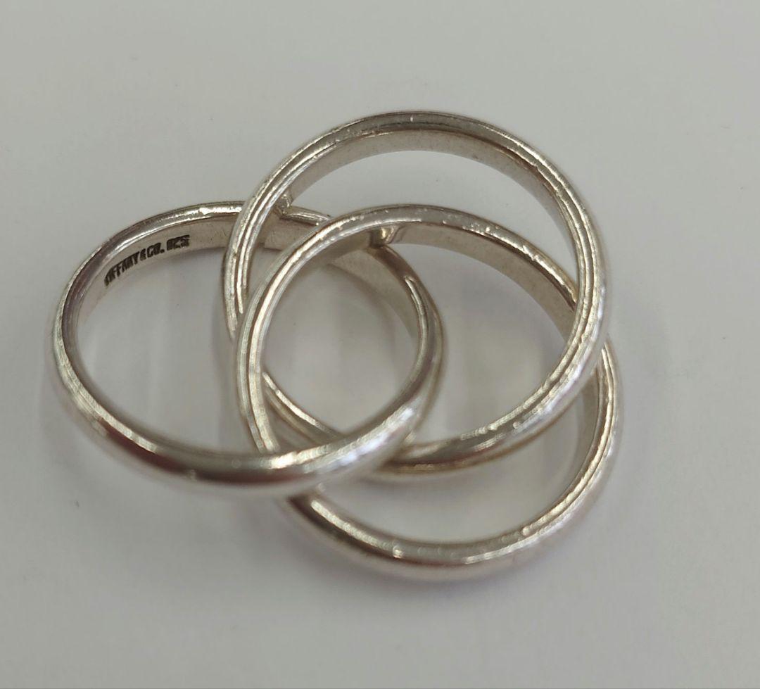 た*き様 美品 TIFFANY ティファニー トリニティ シルバーリング　約11