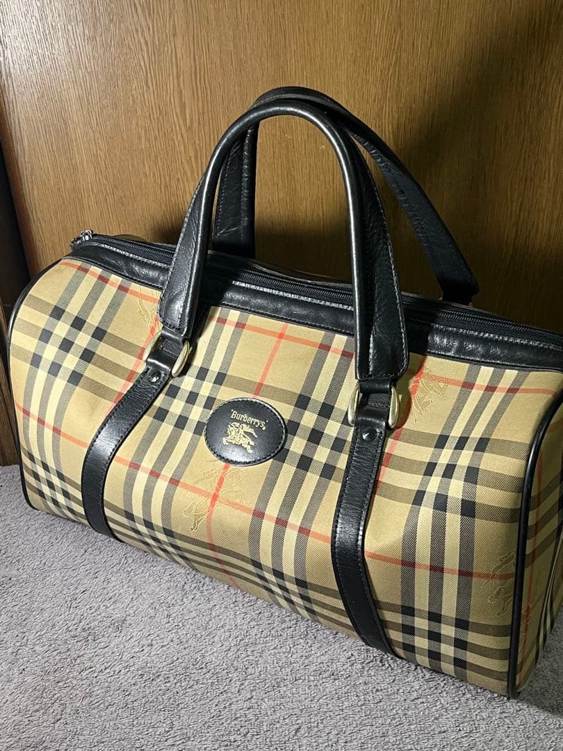 バーバリー　ノバチェック　ボストンバッグ