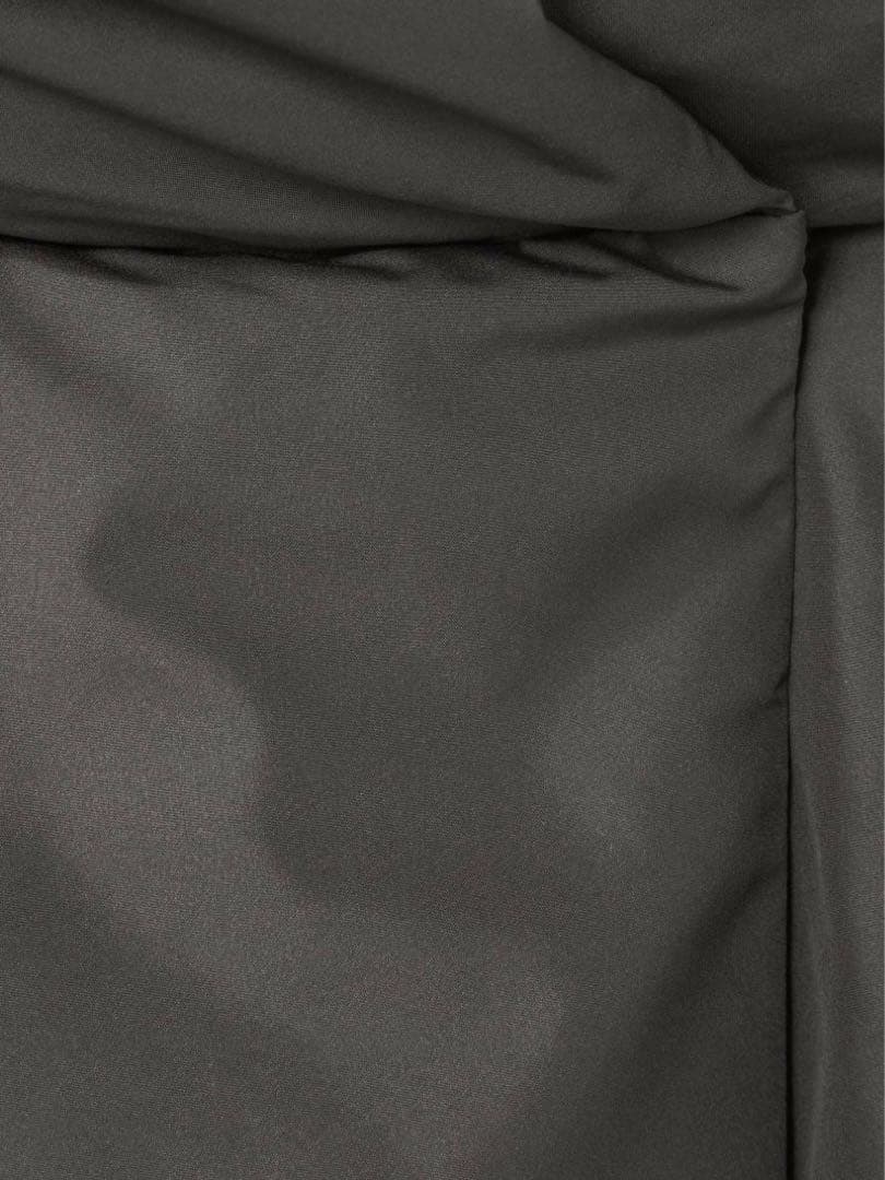 新品mizuiro ind フード付きショートダウンジャケット　ダークグレー