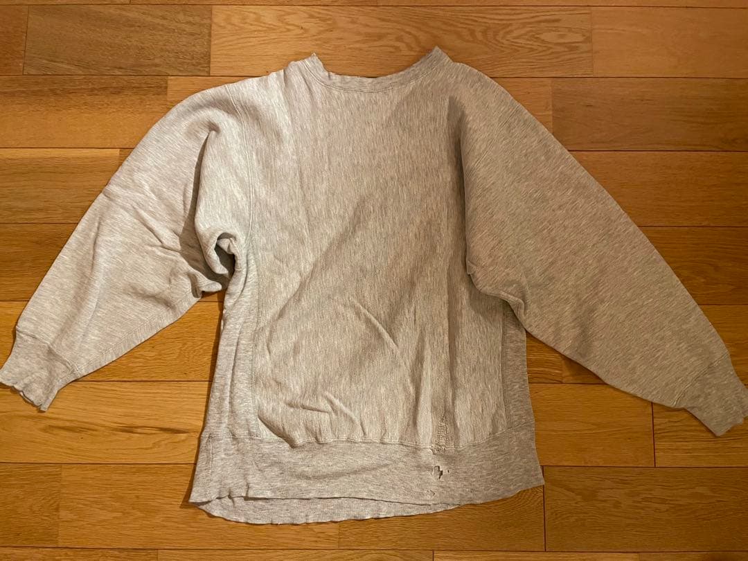 h*y様 チャンピオン 80sリバースウィーブ　NAVY 染み込みプリント Lサ