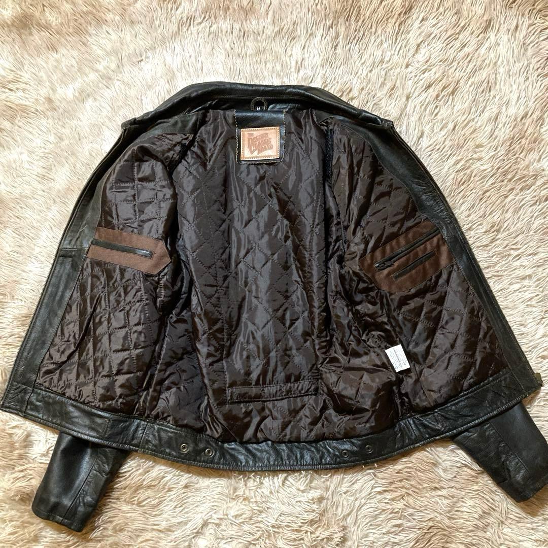 【DEGNER】 カウレザートラッカージャケット　 黒　M（大きめサイジング）