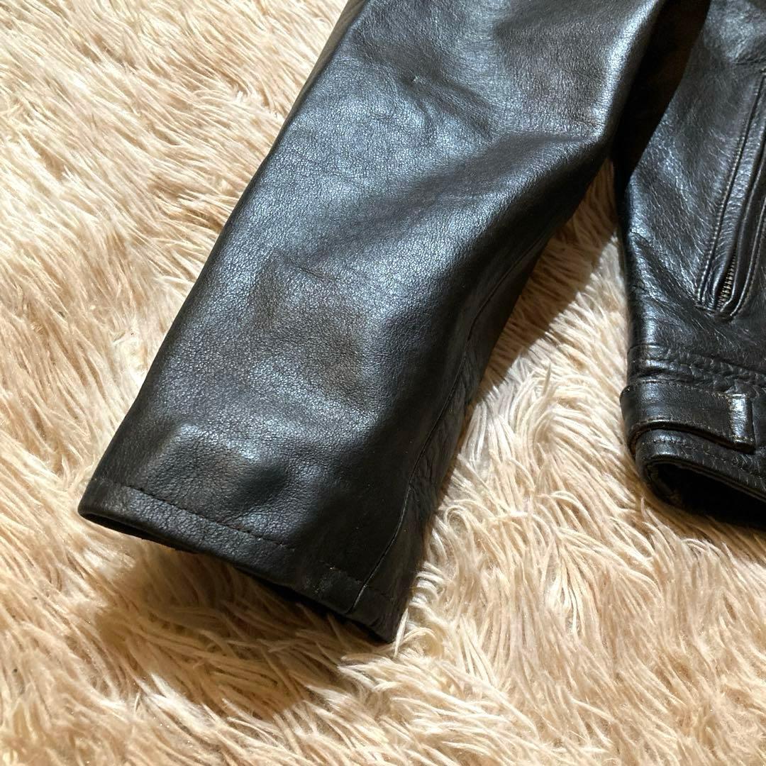 【DEGNER】 カウレザートラッカージャケット　 黒　M（大きめサイジング）