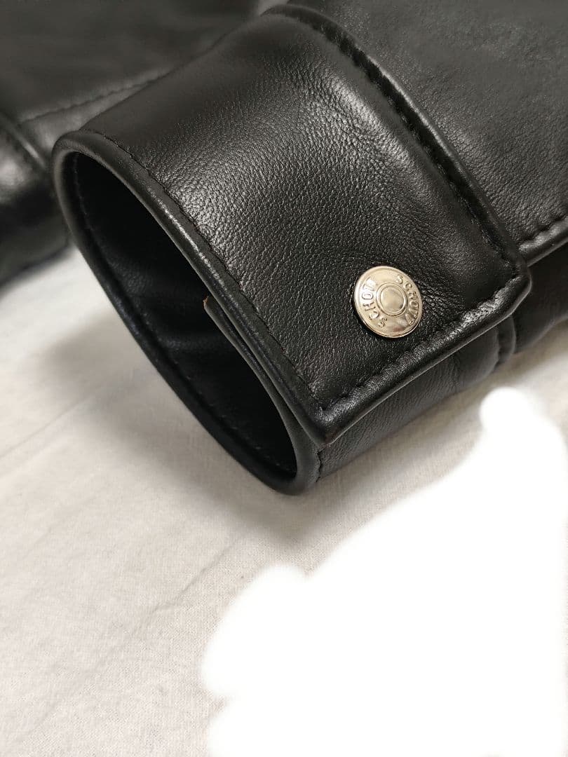 SCHOTT 219US ランチジャケット 38 レザー ボア付 美品