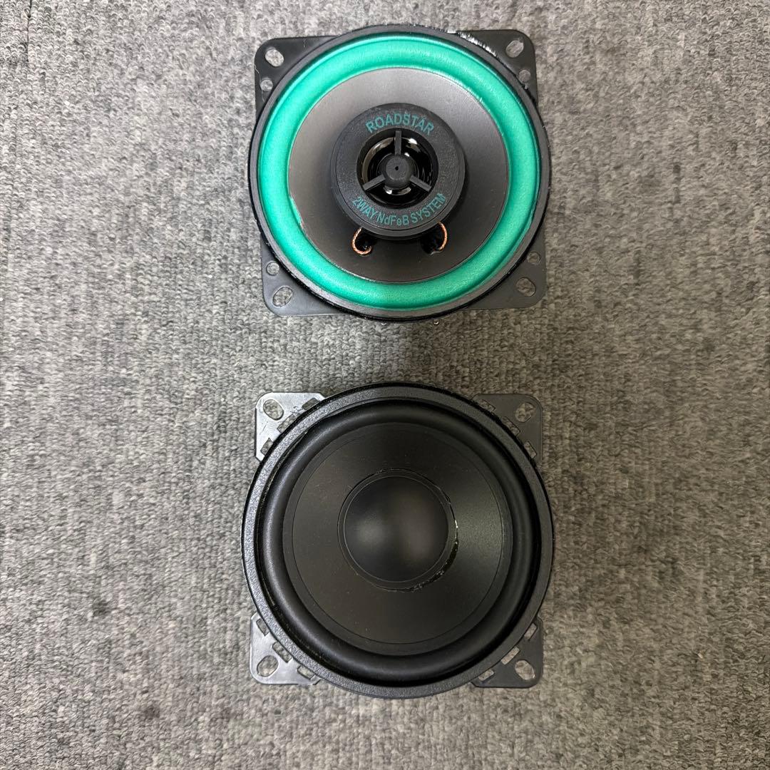 爆光ブルーネオンLED　 4インチ スピーカー　カバー　スポーク メッキグリル