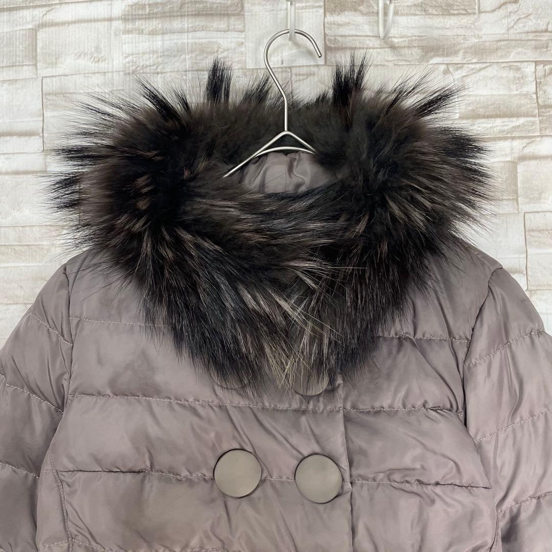 【訳アリ】モンクレール★ケリーファー　ダウンジャケット　希少　ブラウン系　1