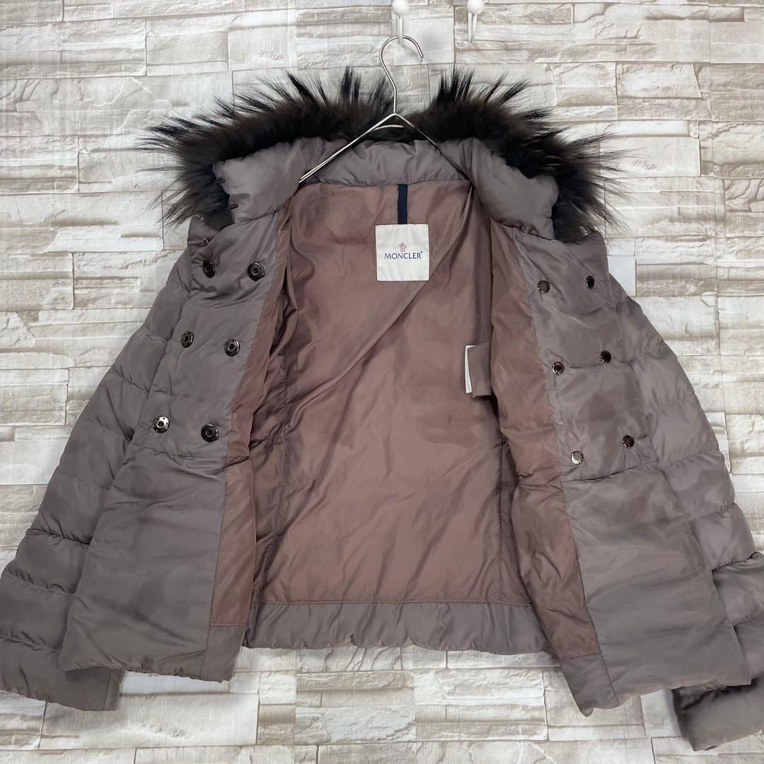 【訳アリ】モンクレール★ケリーファー　ダウンジャケット　希少　ブラウン系　1