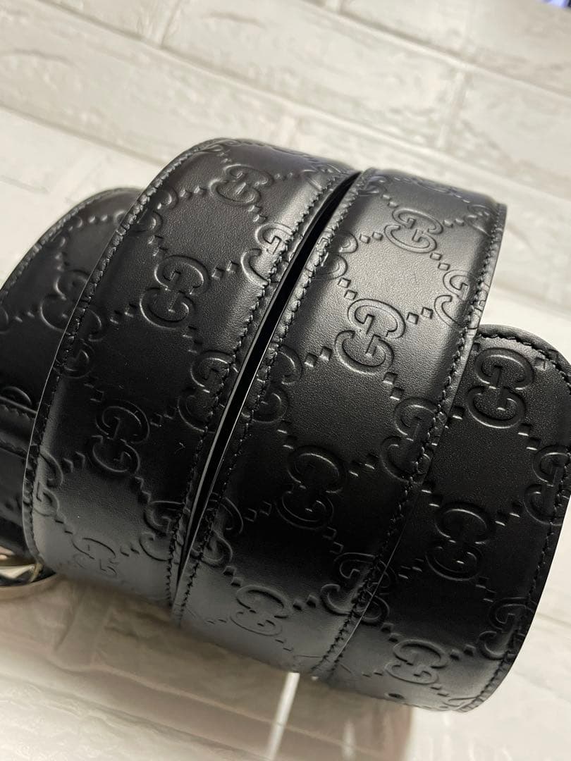 【未使用】GUCCIグッチ シグネチャー　GG レザーベルト❤︎