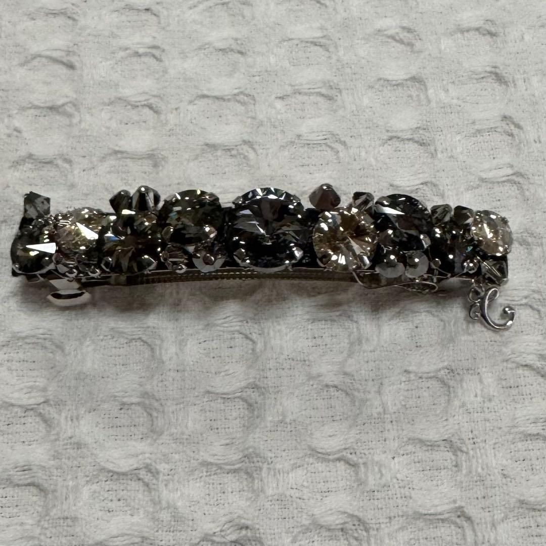 コンプレックスビズ レディアリーストーン バレッタ ブラックミックス