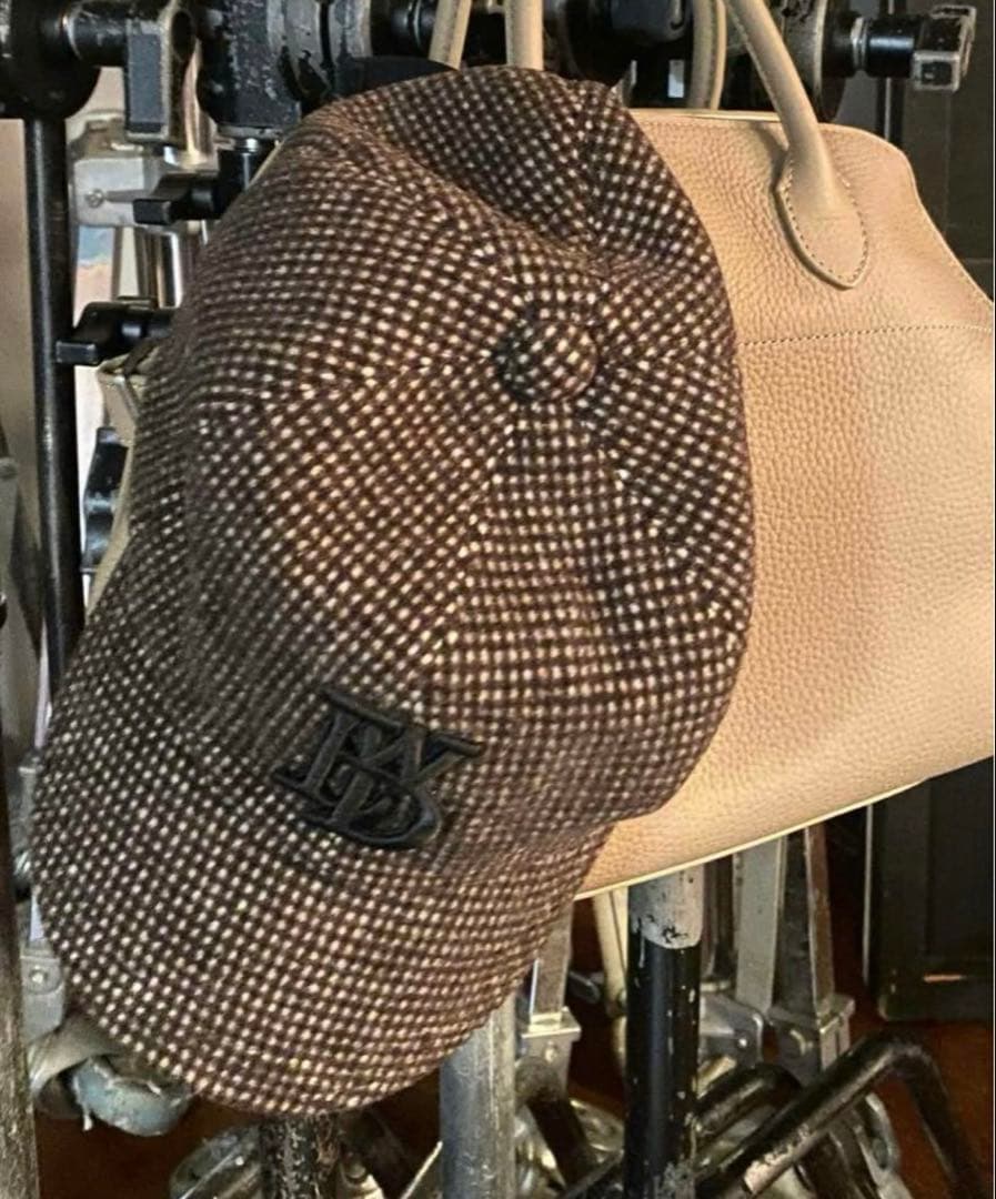 新品未使用2024AW LUDLOW ラドローウールチェックキャップ