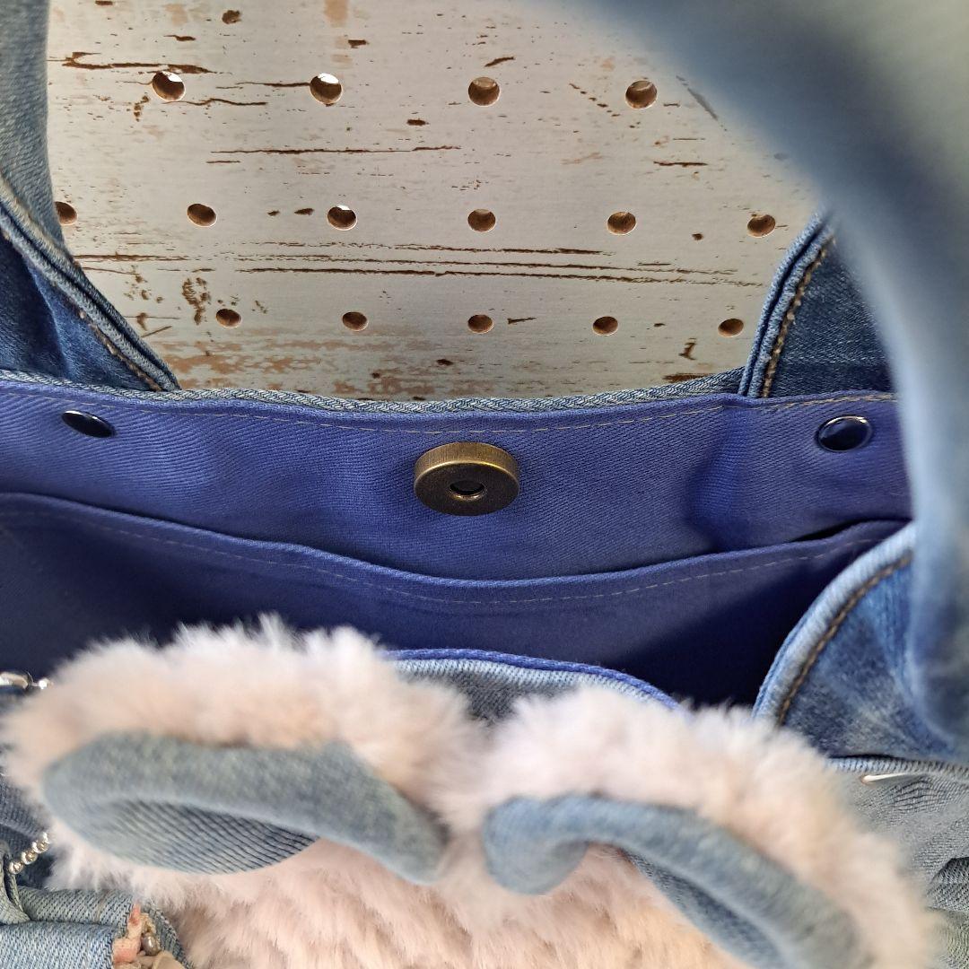 れ*ゃ様 コヤンイサムチョン　ルミ　デニムリメイクトートバッグ&ポーチ