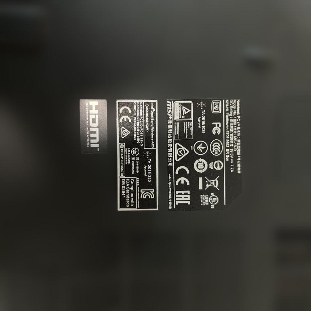 MSI GTシリーズ ノートPC Intel Core i7