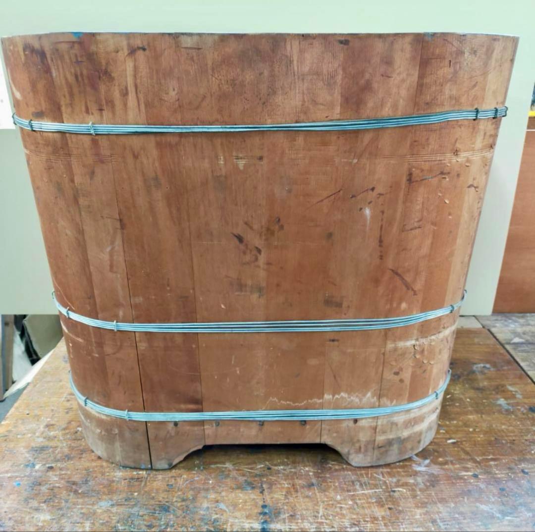 青森産ヒバ 木製浴槽 (オマケ：新品の木製湯口も付けます◎)