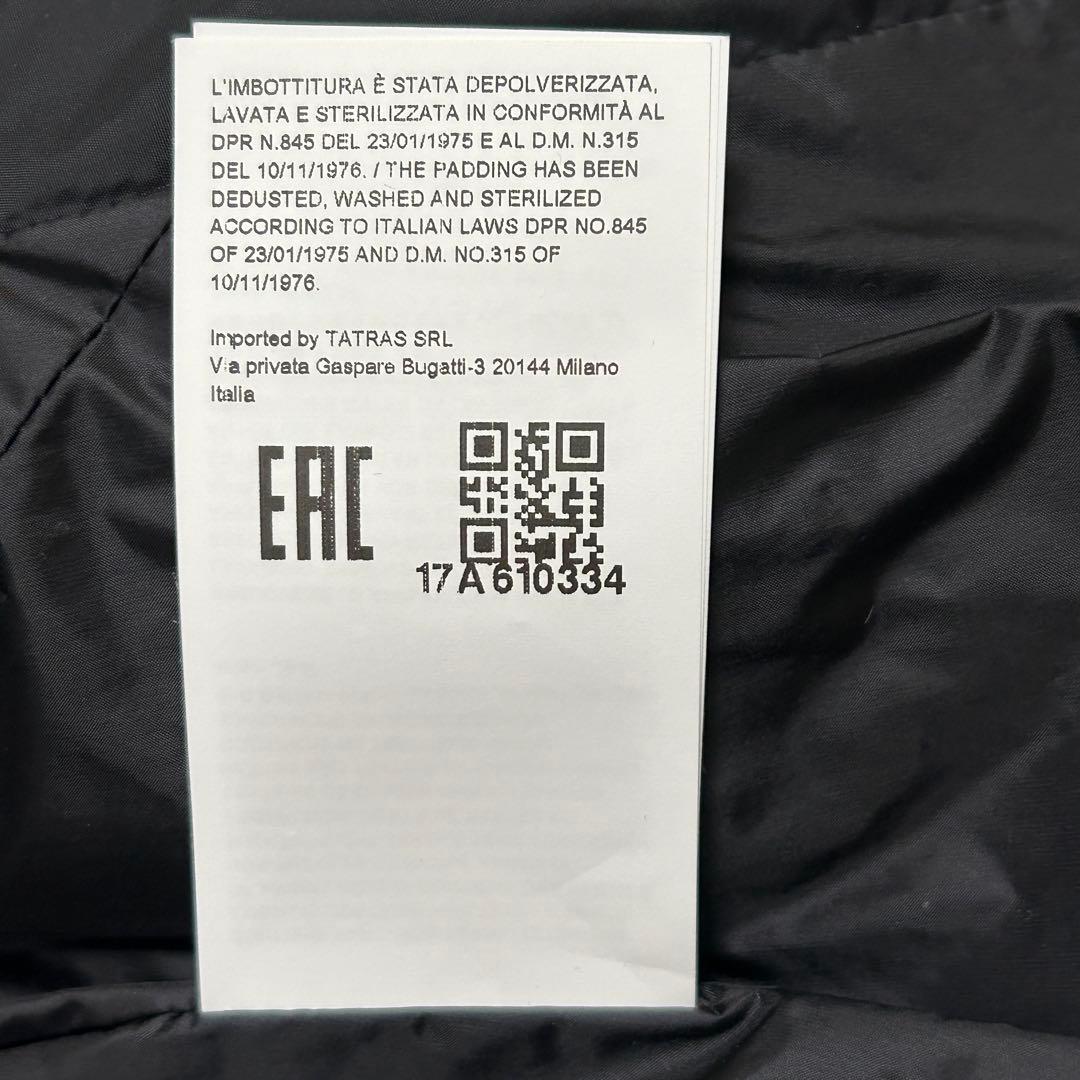 【未使用級】21AW タトラス SARMA ダウンコート ブラック 02 M