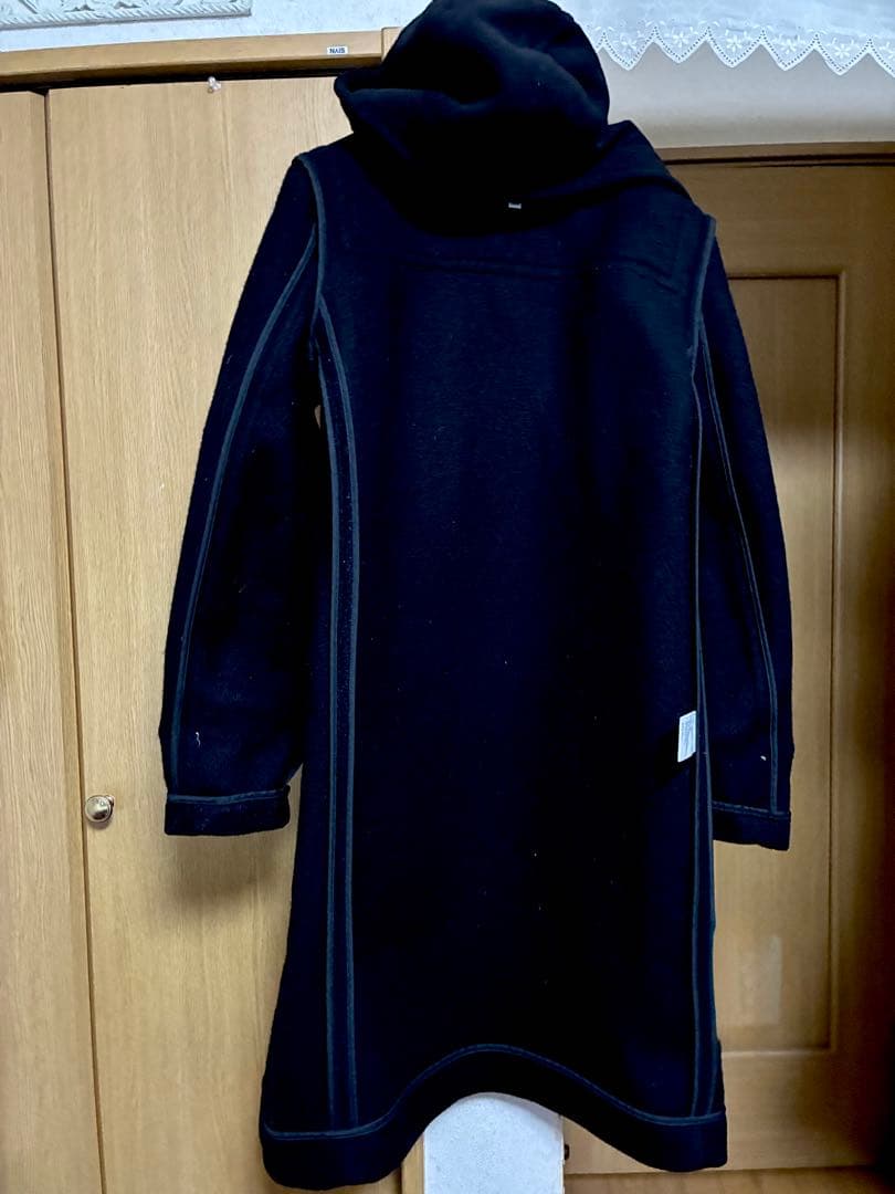 HYKE ダッフルコート黒　size2 白トグル