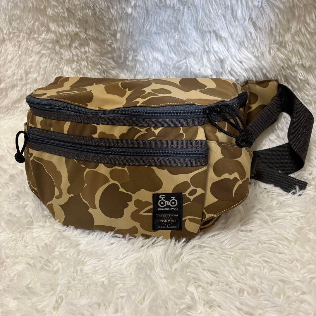 美品❣️ 木梨サイクル　ポーター　PORTERコラボ　ボディバッグ　迷彩