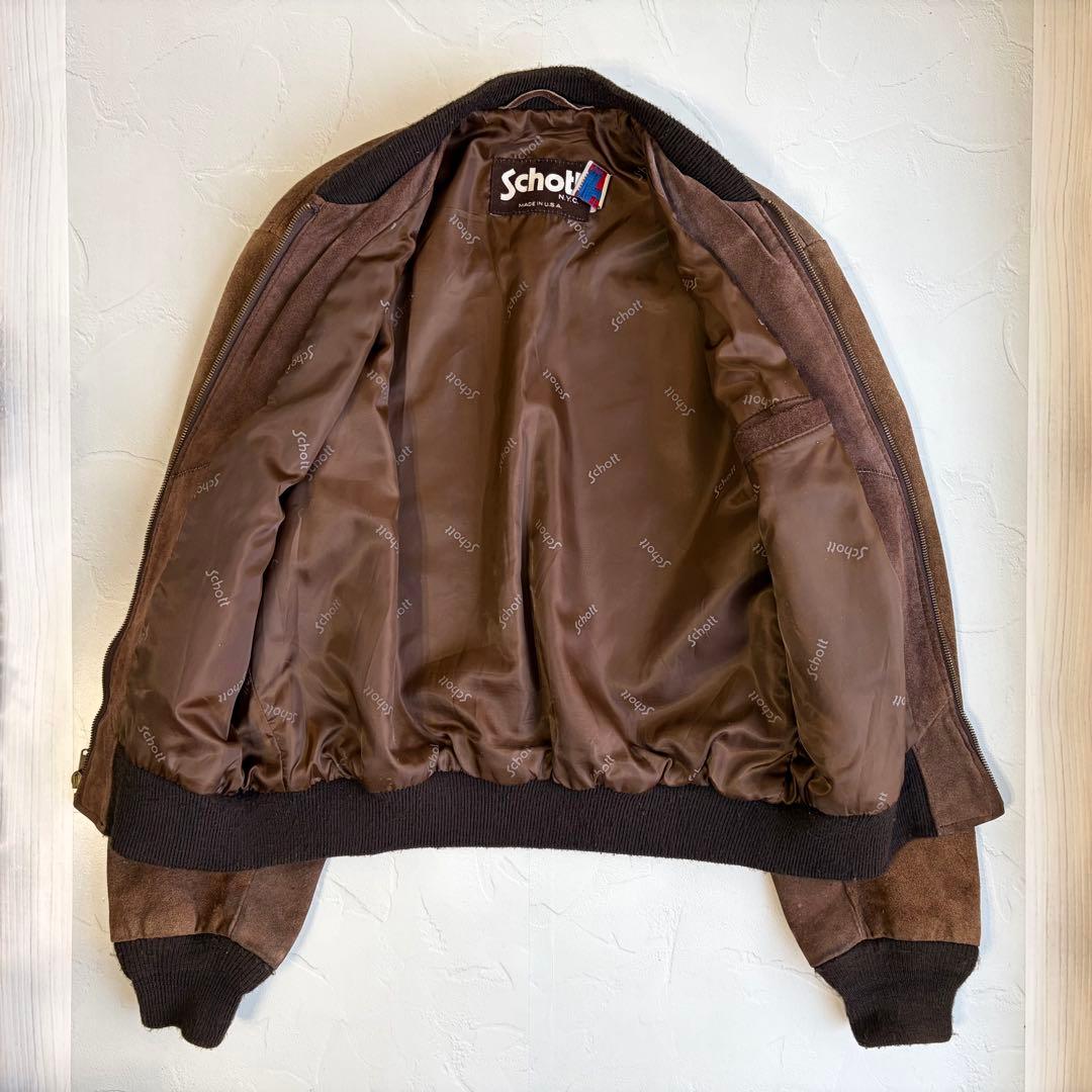 【schott】Suede leather bomber jacket 327