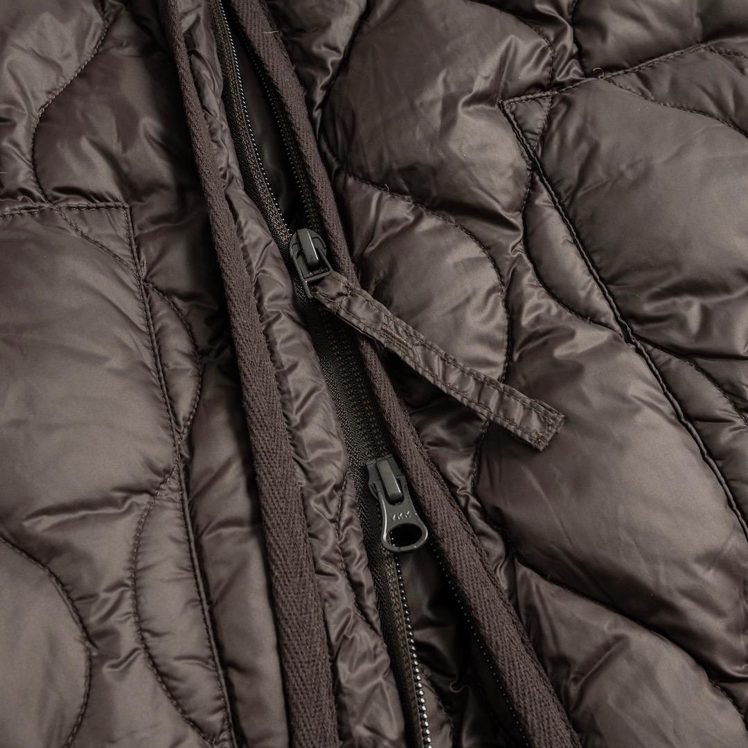 FRAMeWORK TAION 別注フードビブス付きブルゾン ブラウン ダウン