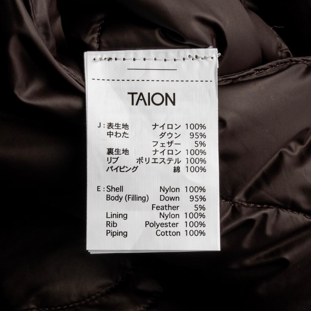 FRAMeWORK TAION 別注フードビブス付きブルゾン ブラウン ダウン