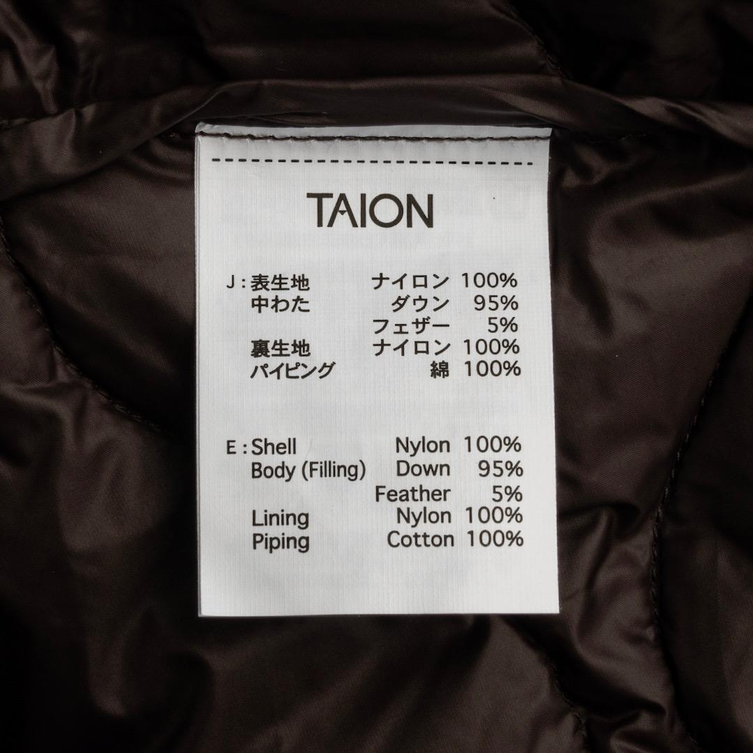 FRAMeWORK TAION 別注フードビブス付きブルゾン ブラウン ダウン