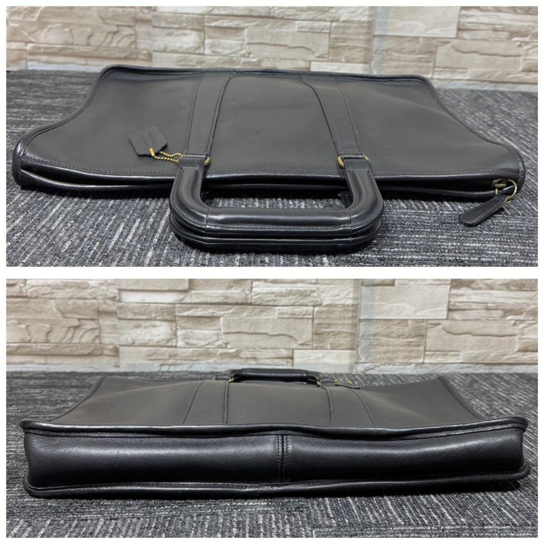 COACH オールドコーチ グラブタンレザー ビジネスバッグ ブラック 5286
