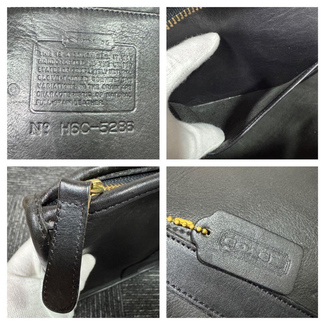 COACH オールドコーチ グラブタンレザー ビジネスバッグ ブラック 5286