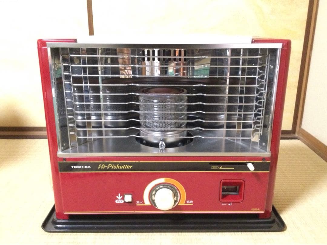 昭和レトロ TOSHIBA 石油ストーブ ハイピシャッター レッド L273