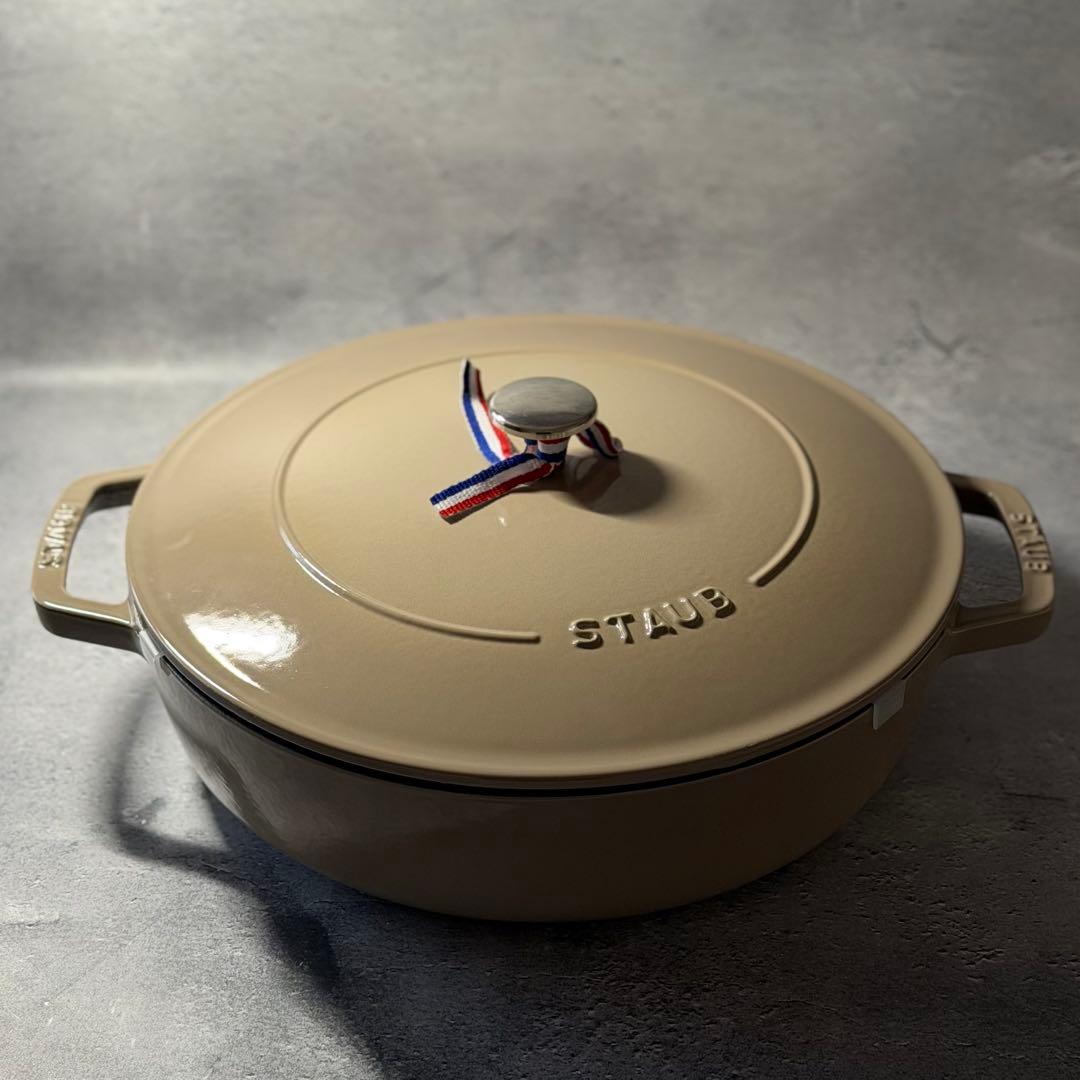 STAUB ブレイザー・ソテーパン Chistera 28 cm, 鋳鉄、リネン