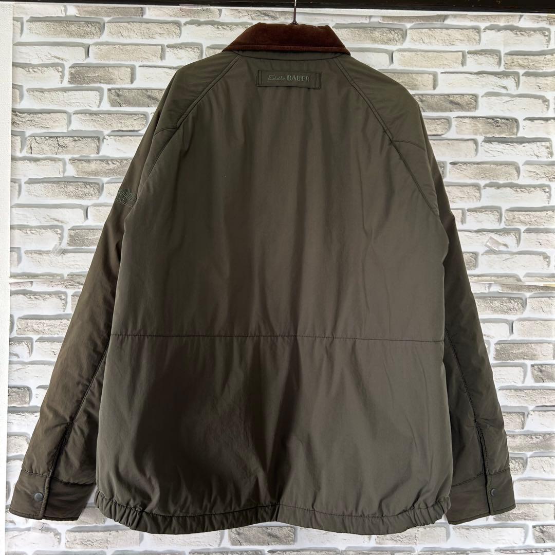 Eddie Bauer M キルティングジャケット　カーキ　美品　90s 黒タグ