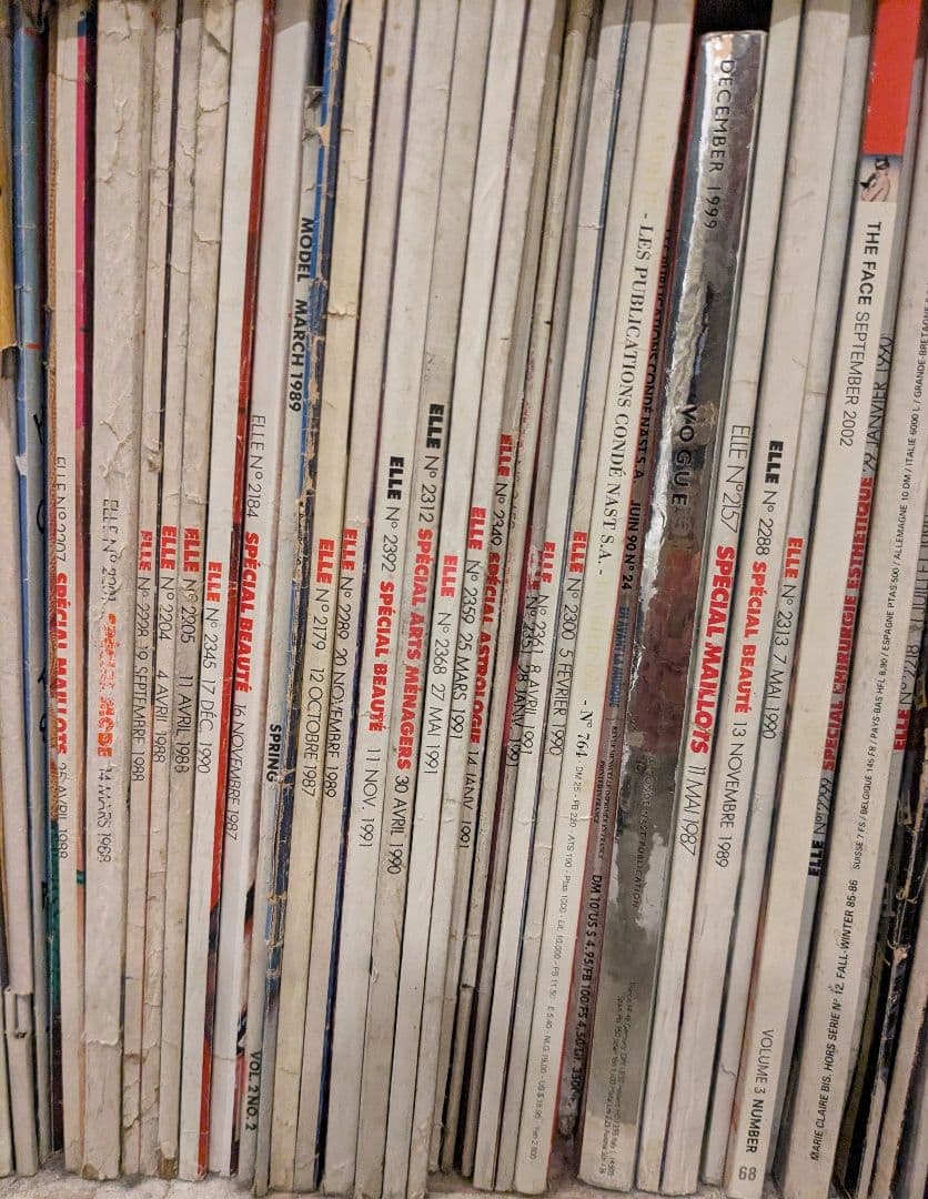 1980-2000　VOGUE & ELLE etc 海外版60冊セット