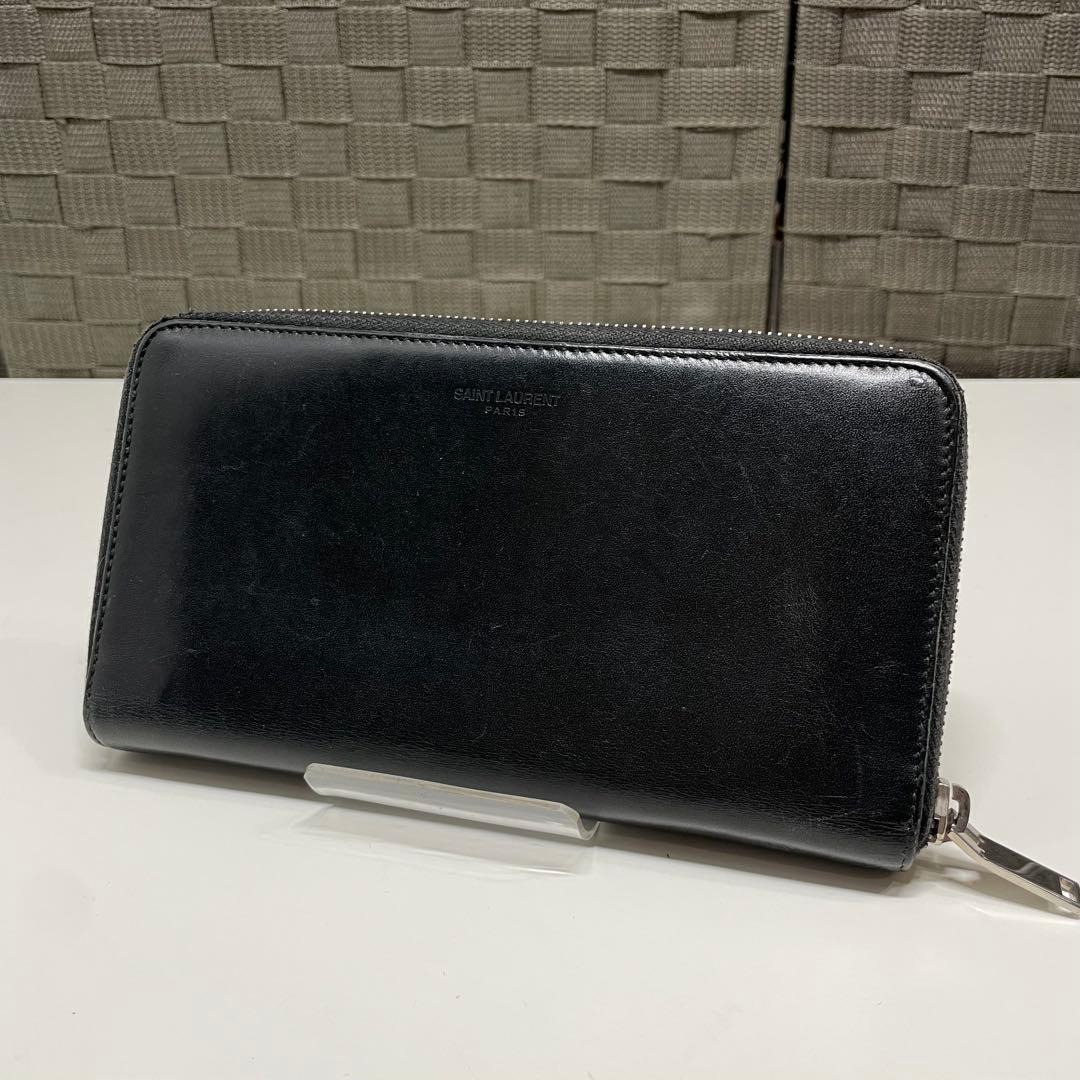 や*ー様 SAINT LAURENT スタッズ付き長財布 ブラック