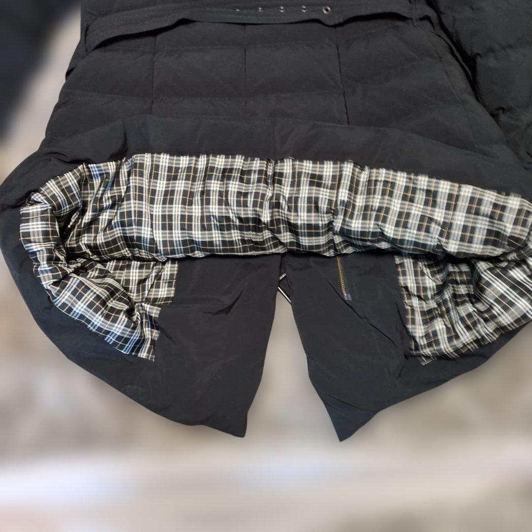 バーバリーブルーレーベルファー付き黒ダウンジャケット