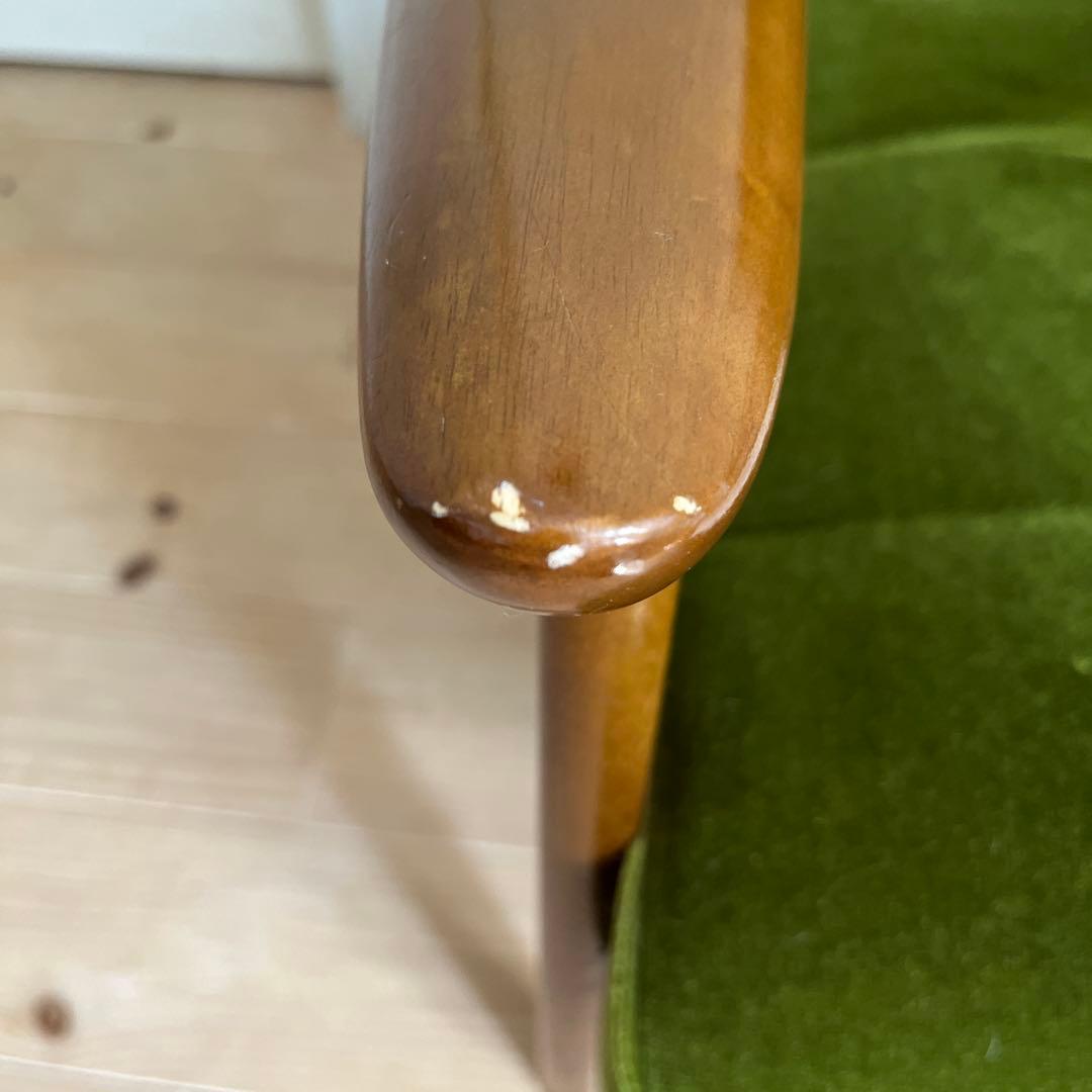 送料込み【カリモク60】Kチェア1シーター 1人掛け モケットグリーン