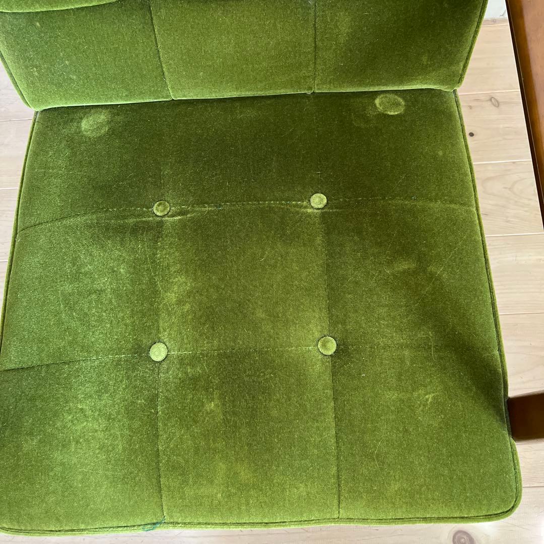 送料込み【カリモク60】Kチェア1シーター 1人掛け モケットグリーン