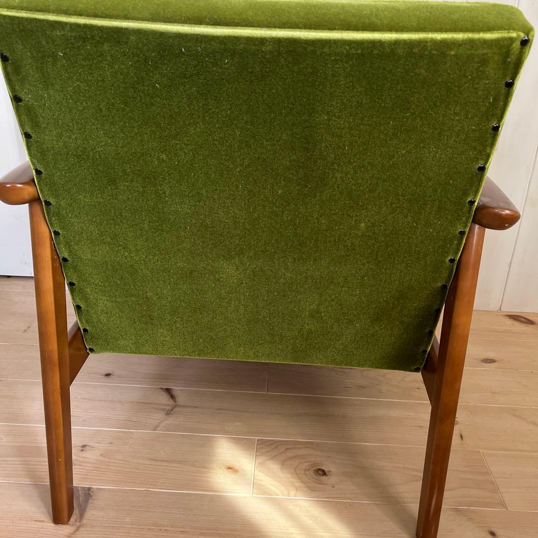 送料込み【カリモク60】Kチェア1シーター 1人掛け モケットグリーン