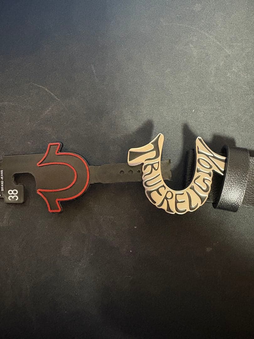 激レアTRUE RELIGION トゥルーレリジョン ベルト バックル 黒