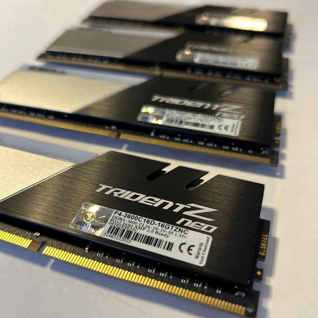 G.SKILL TRIDENT Z NEO DDR4-3600 8GB 4枚